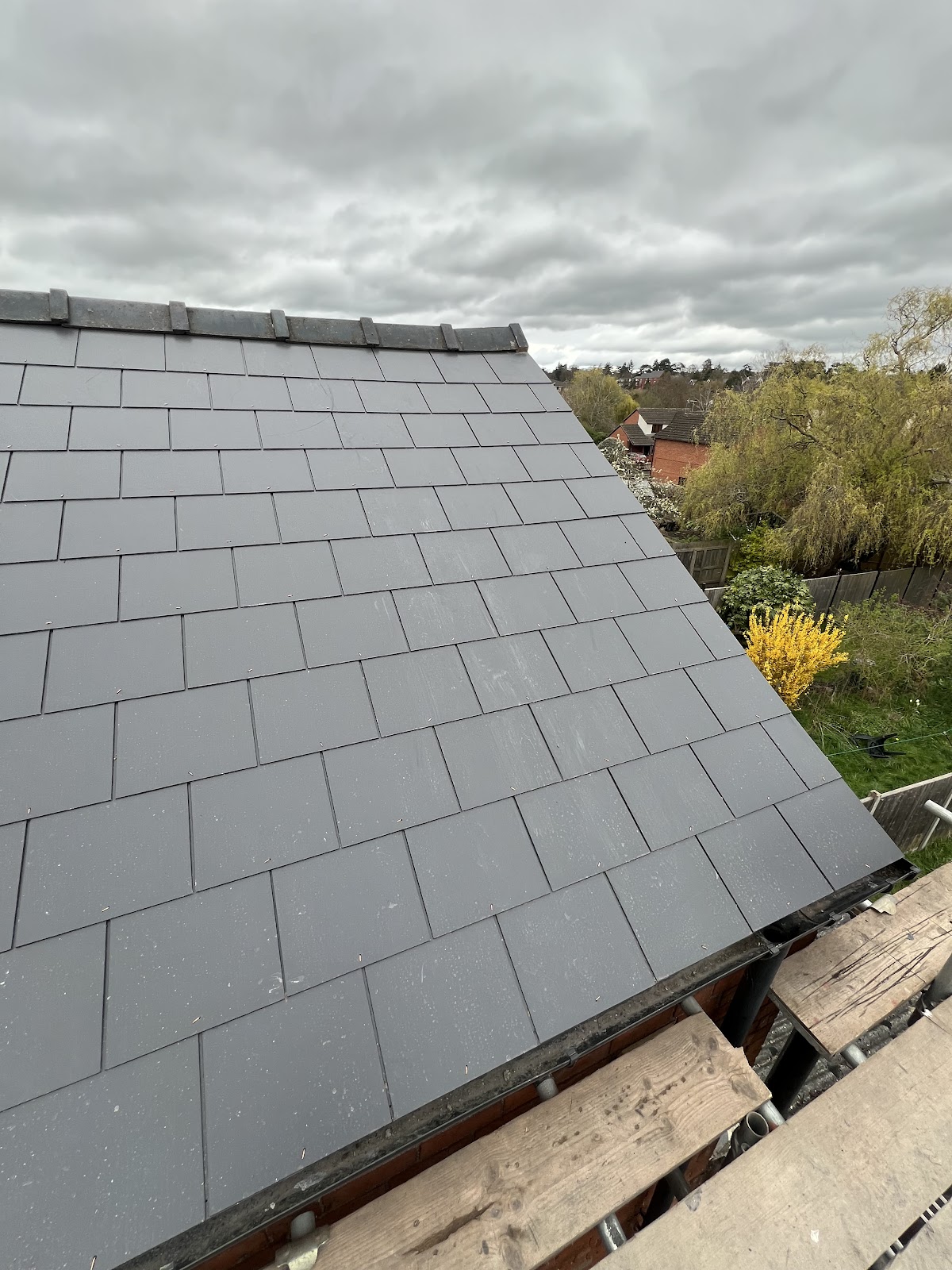 Roofing work in progress by Chandler Roofing Services